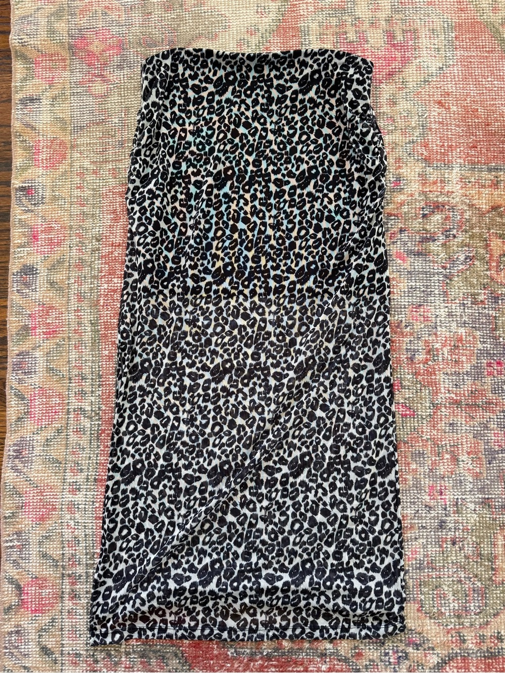 NWOT Maeve Mesh Maxi Skirt Leopard Print Sheer Lightweight Pencil Size Large - Picture 8 of 9